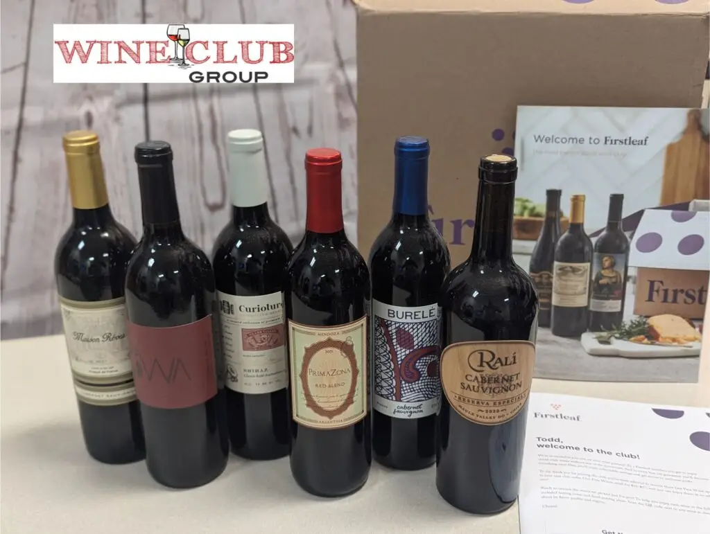 Todds delivery of 6 bottles of red wine from firstleaf. They all look amazing!