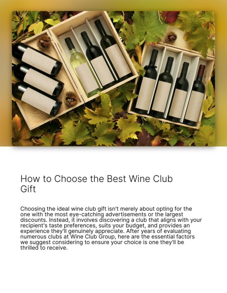 Wine Club Gift Guide